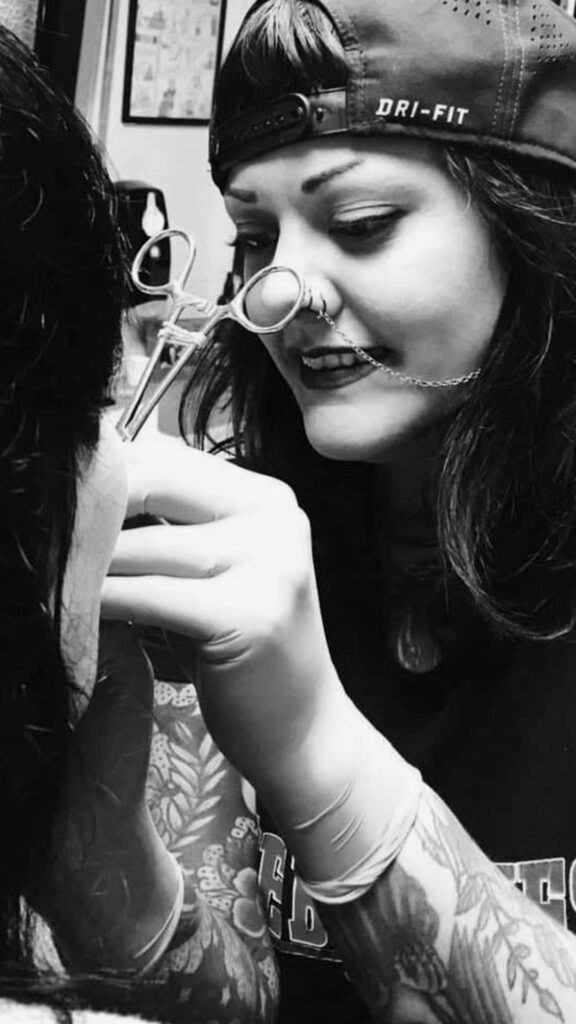 Hope Boyd professional piercer at Near Me Tattoo